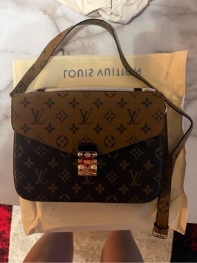 Louis Vuitton Monogram Two-Tone Shoulder Bag in Brown